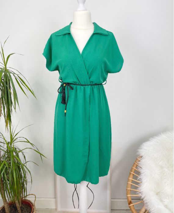 VESTIDO DRAPEE CON PE418 LINK VERDE