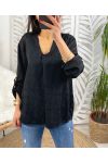 BLUSA TEJIDOS ENCAJE PE374 NEGRO