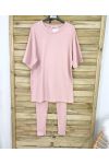 CAMISETA OVERSIZE DE ALGODÓN + LEGGINGS A JUEGO PE872 PINK