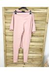 CAMISETA OVERSIZE DE ALGODÓN + LEGGINGS A JUEGO PE872 PINK