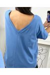 T-SHIRT BAUMWOLLE OVERSIZE LOVE PE912 BLAU