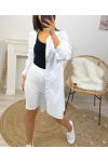 ROBE CHEMISE COTON OVERSIZE PE801 BLANC