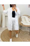 ROBE CHEMISE COTON OVERSIZE PE801 BLANC