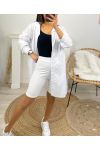 ROBE CHEMISE COTON OVERSIZE PE801 BLANC