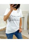 T-SHIRT COTON "YOU ARE GOLDEN" PE963 BLANC