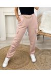 CARGO TROUSERS WITH CHAIN PE1469 PINK