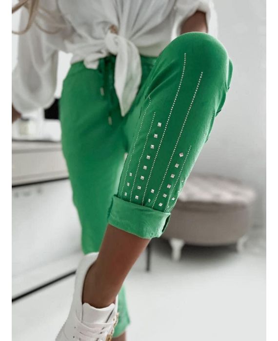 PANTALON CLOUTE PE1474 EMERALD GREEN