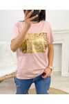 BAUMWOLL-T-SHIRT "I ADORE" PE971 PINK