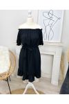 ELASTISCHES KLEID MIT AUSSCHNITT PE755 SCHWARZ