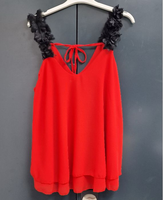 FANCY STRAP TOP PE1076 ROOD