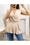 TOP LIEN BOUCLE PE1013 BEIGE