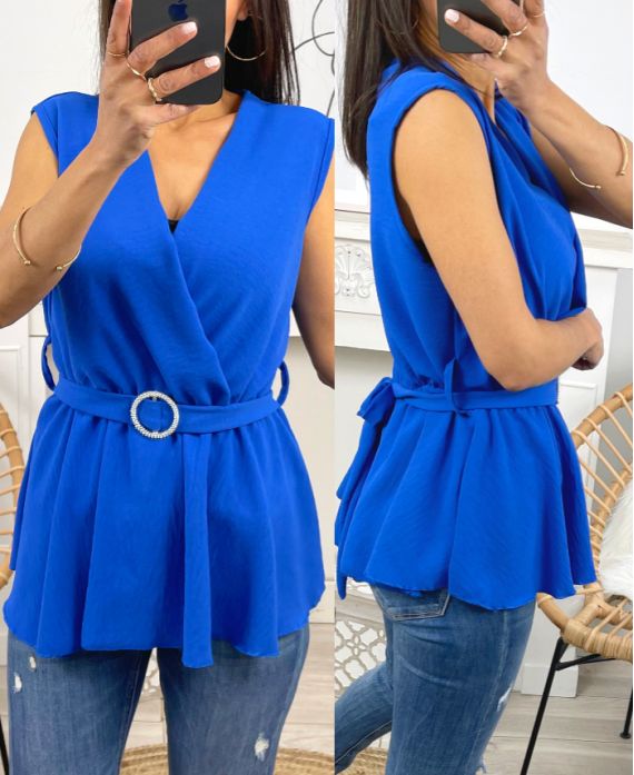 TOP LIEN BOUCLE PE1013 BLEU ROYAL