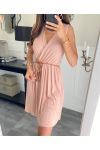 ROBE AVEC LIEN PE1176 ROSE