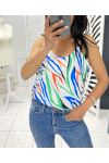 TOP EFFECT SATIN ZEBRE PE1243 BLUE