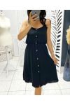 STRAPLESS DRESS WITH BUTTONS PE2000 BLACK