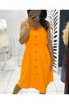 VESTIDO STRAPLESS CON BOTONES PE2000 NARANJA