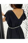 ASYMMETRIC DRESS WITH PE2010 LINK BLACK