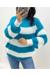 MORBIDA STRISCIA PULLOVER AH11 BLU OLIO