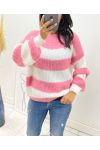 SOFT SWEATER STRIPE AH11 PINK