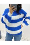 MORBIDO MAGLIONE STRIPE AH11 BLU ROYAL