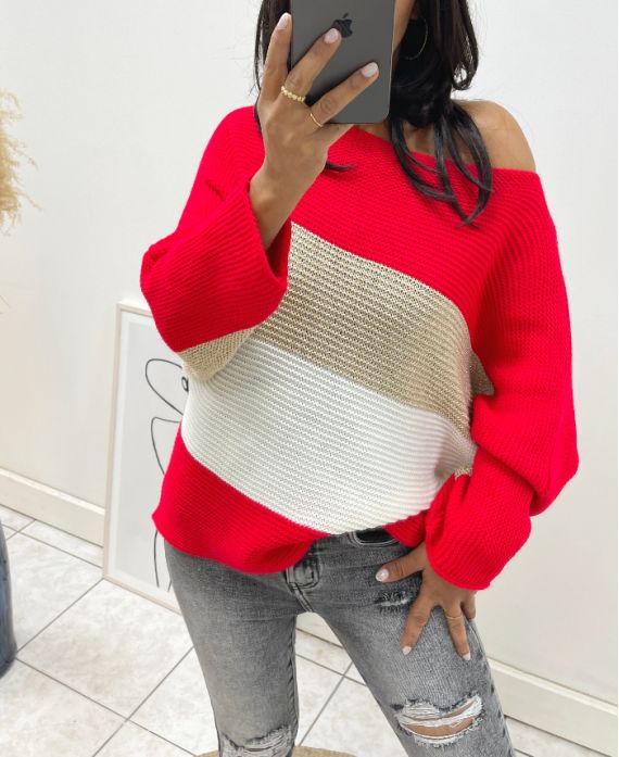 PULLOVER LUREX AH02 RED