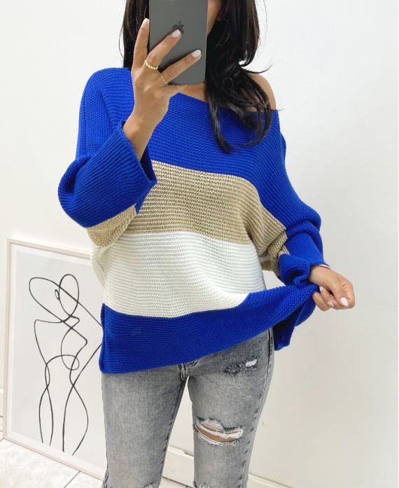 PULLOVER LUREX AH02 BLEU ROYAL