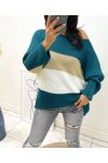 PULLOVER LUREX AH02 OIL BLUE