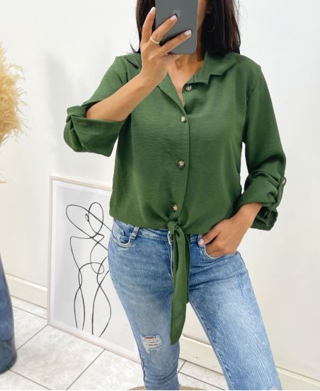 GREEN AH41 KNOTTING SHIRT