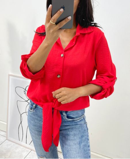 RED AH41 KNOTTING SHIRT