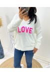 PULLOVER LAINE LOVE AH65 BLANC