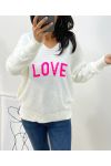 PULLOVER LAINE LOVE AH65 BLANC