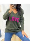 PULLOVER LAINE LOVE AH65 KAKI