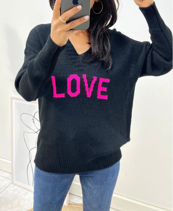 PULLOVER LAINE LOVE AH65 NOIR