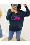 PULLOVER LAINE LOVE AH65 NOIR