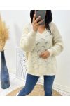 PULLOVER DOUX AJOURE AH62 BEIGE