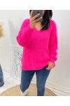 PULLOVER DOUX AJOURE AH62 FUSHIA