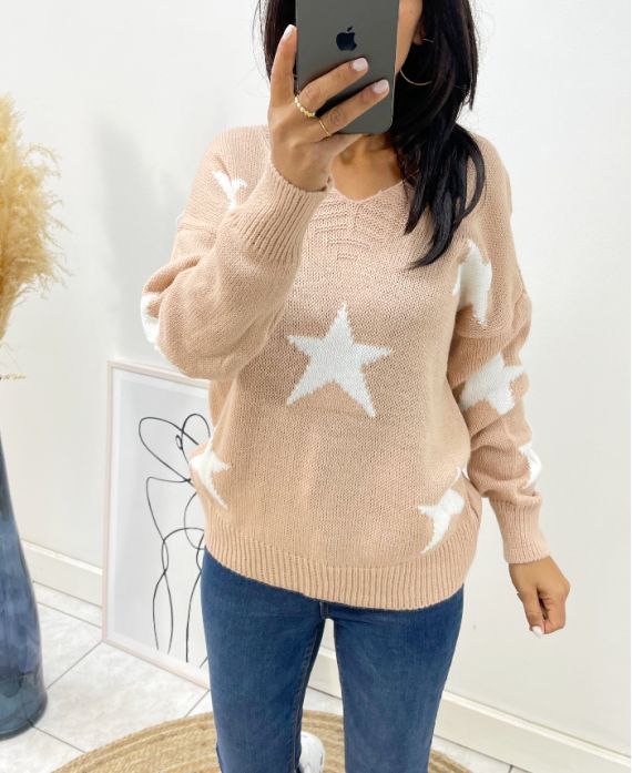 PULLOVER LAINE ETOILE AH90 ROSE