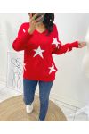 JERSEY DE LANA ESTRELLA AH90 ROJO