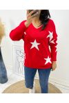 WOLLPULLOVER STAR AH90 ROT