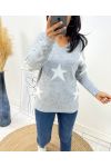 PULLOVER IN LANA STAR AH90 GRIGIO CHIARO