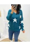 WOOL SWEATER STAR AH90 OIL BLUE