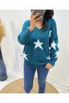 WOOL SWEATER STAR AH90 OIL BLUE