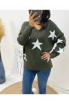 PULLOVER WOLLE STAR AH90 KAKI