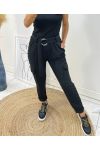 PACK 4 CINTURA PANTALONE STILE CARGO AH82 NERO