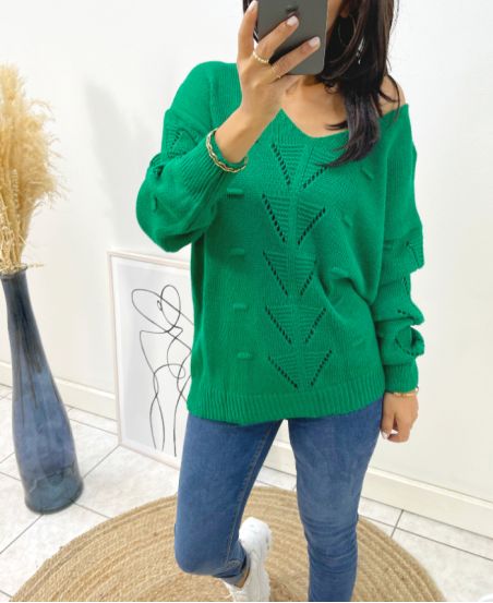 MAGLIONE AH116 VERDE SMERALDO