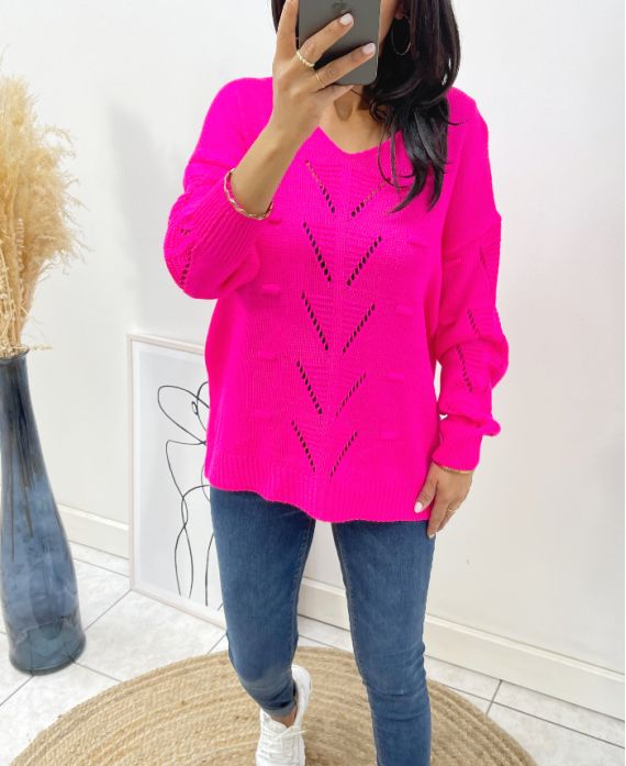 PULLOVER AH116 FUSHIA