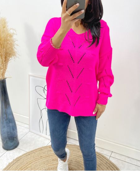 SWETER AH116 FUSHIA