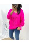 PULLOVER AH116 FUSHIA