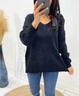 PULLOVER AH116 NOIR