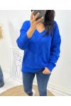 PULLOVER AH116 BLEU ROYAL